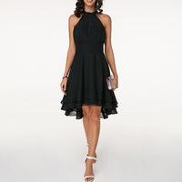 Bernadeta | Damska Elegancka Halter Neck Sukienka Midi