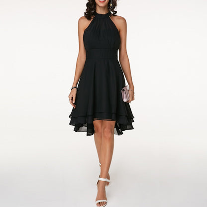 Bernadeta | Damska Elegancka Halter Neck Sukienka Midi