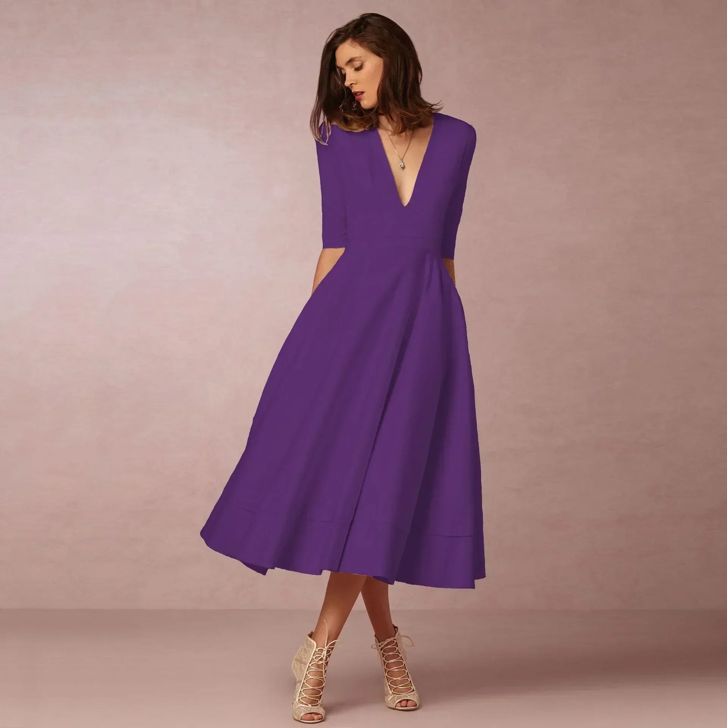 Frederika | Damska Elegancka Wieczorowa Sukienka A-line