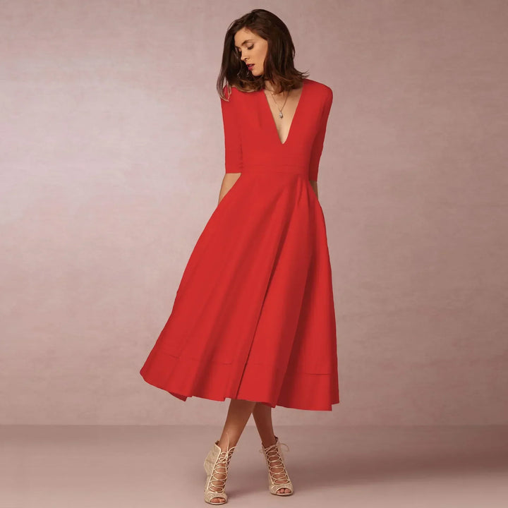Frederika | Damska Elegancka Wieczorowa Sukienka A-line
