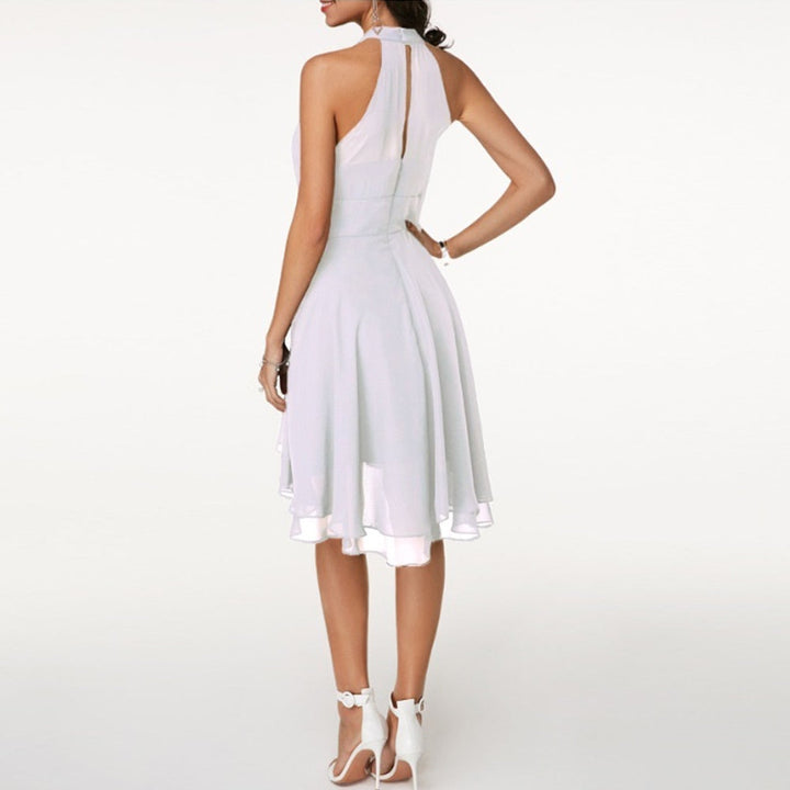 Bernadeta | Damska Elegancka Halter Neck Sukienka Midi