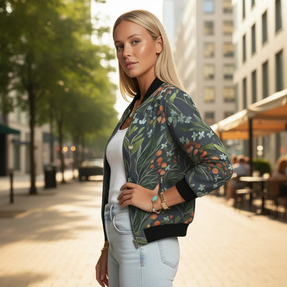 Evelyn | Damska Haftowana Casualowa Bomberka