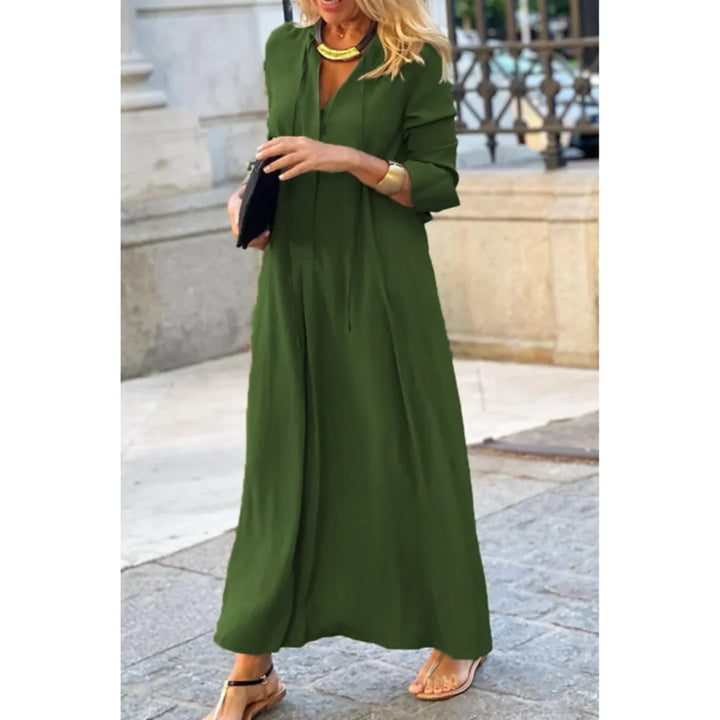 Monika | Dameska Letnia Sukienka Maxi Bluzowa