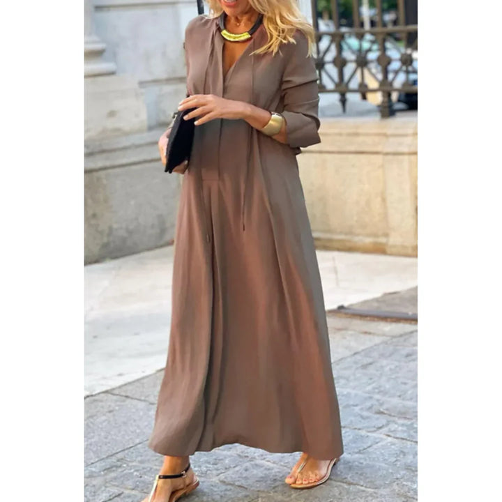 Monika | Dameska Letnia Sukienka Maxi Bluzowa