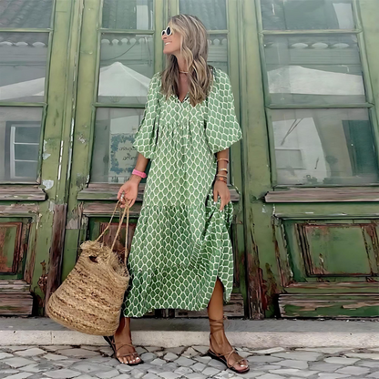 Magda | Damska Letnia Boho Sukienka Maxi