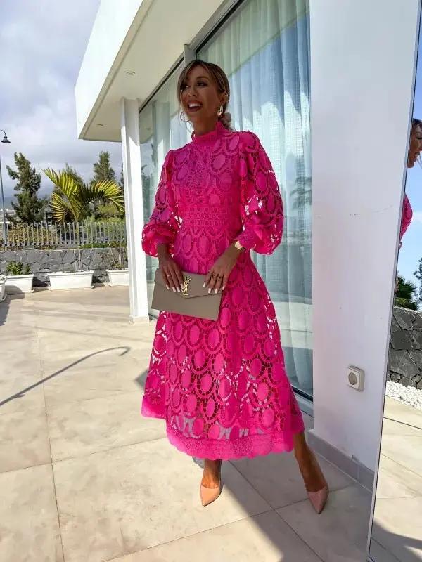 Arielle | Damska Elegancka Koronkowa Sukienka Maxi