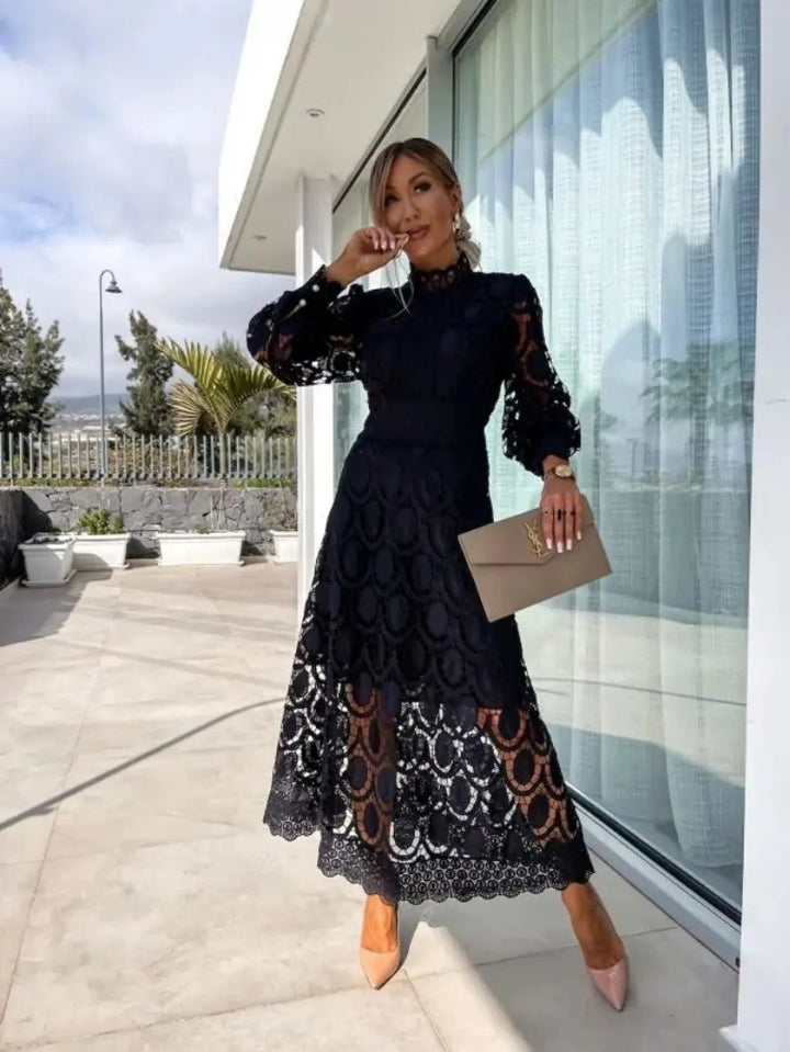 Arielle | Damska Elegancka Koronkowa Sukienka Maxi