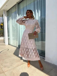 Arielle | Damska Elegancka Koronkowa Sukienka Maxi