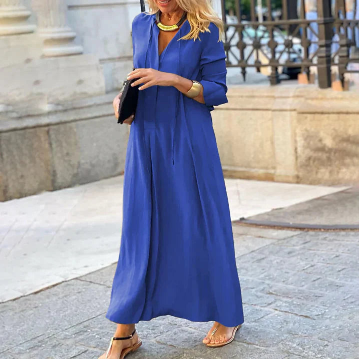Monika | Dameska Letnia Sukienka Maxi Bluzowa