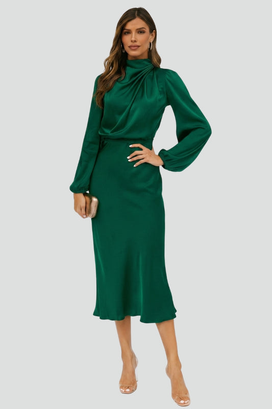 Sutina | Damska Elegancka Talia Remis Sukienka Midi