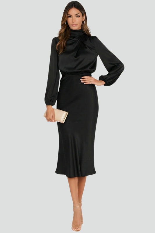 Sutina | Damska Elegancka Talia Remis Sukienka Midi