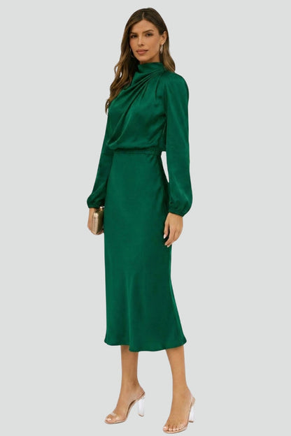 Sutina | Damska Elegancka Talia Remis Sukienka Midi