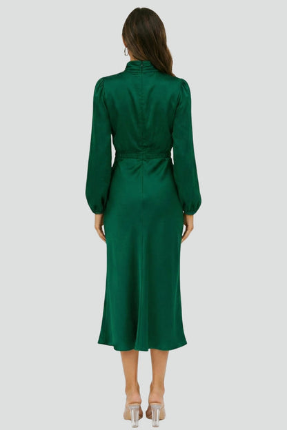 Sutina | Damska Elegancka Talia Remis Sukienka Midi