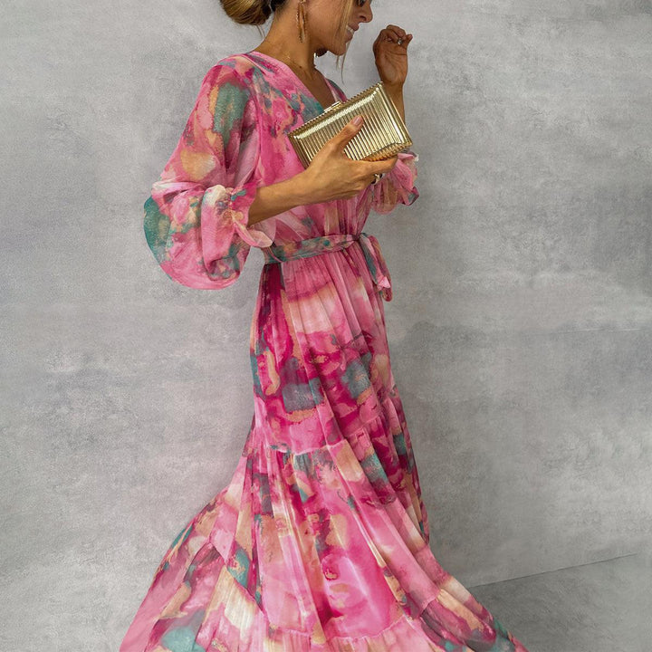 Sylwia | Damska Letnia Sukienka Maxi w Kwiaty