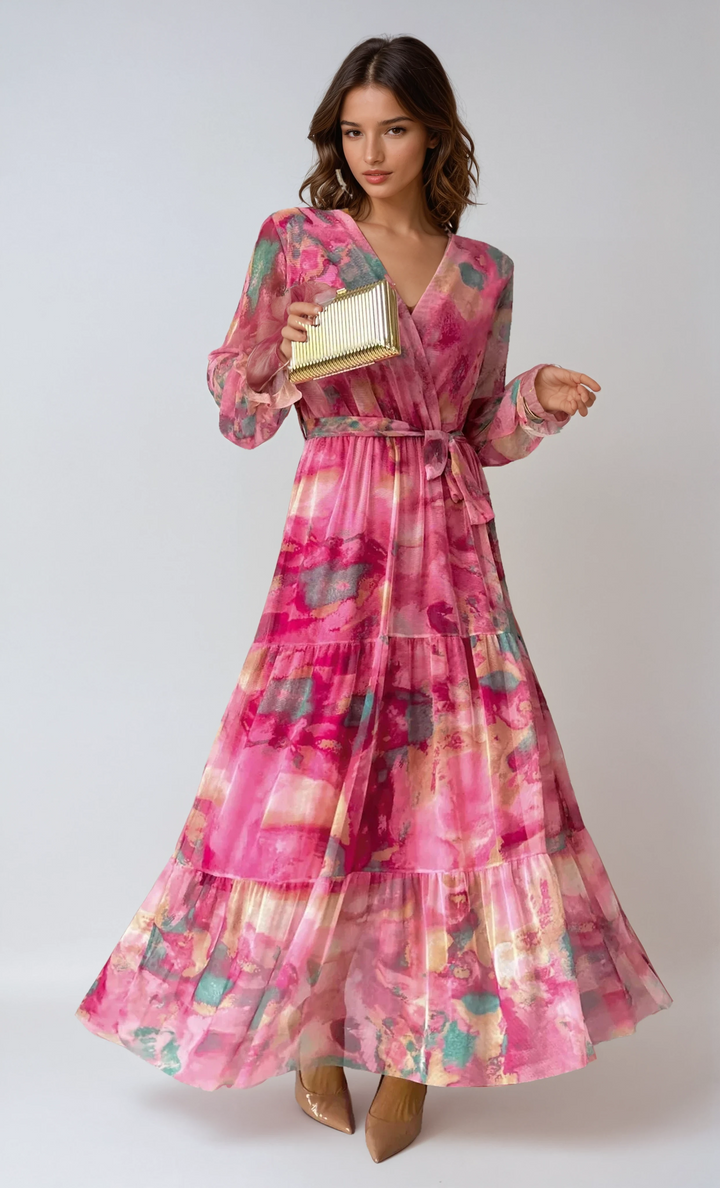 Sylwia | Damska Letnia Sukienka Maxi w Kwiaty