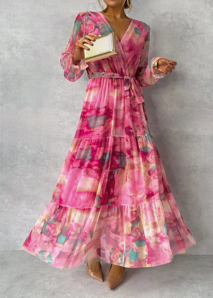 Sylwia | Damska Letnia Sukienka Maxi w Kwiaty