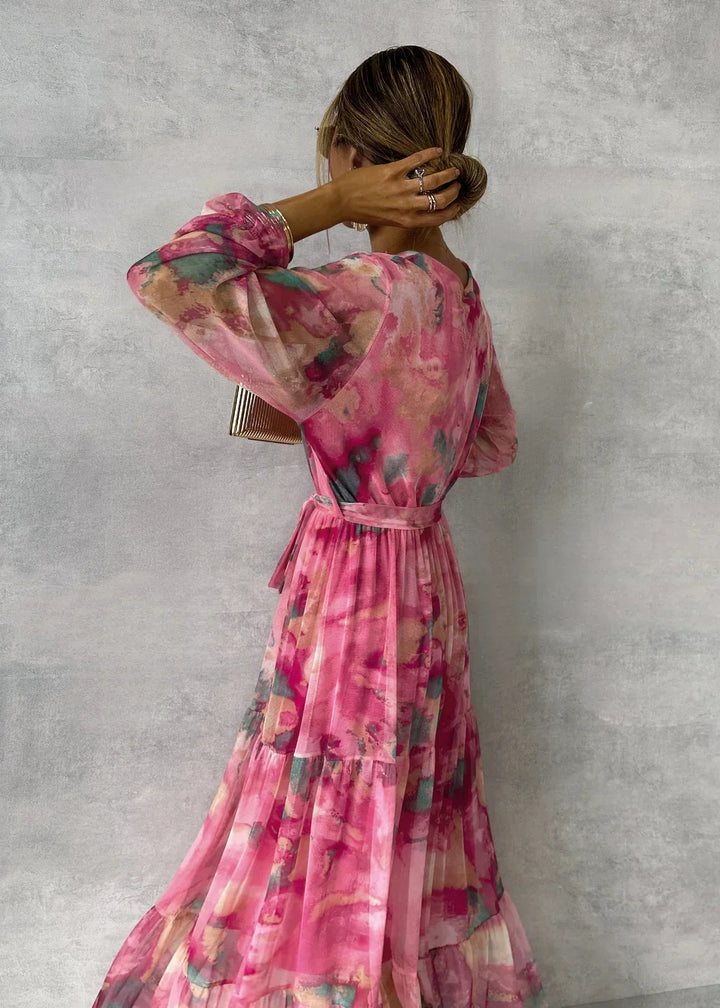 Sylwia | Damska Letnia Sukienka Maxi w Kwiaty