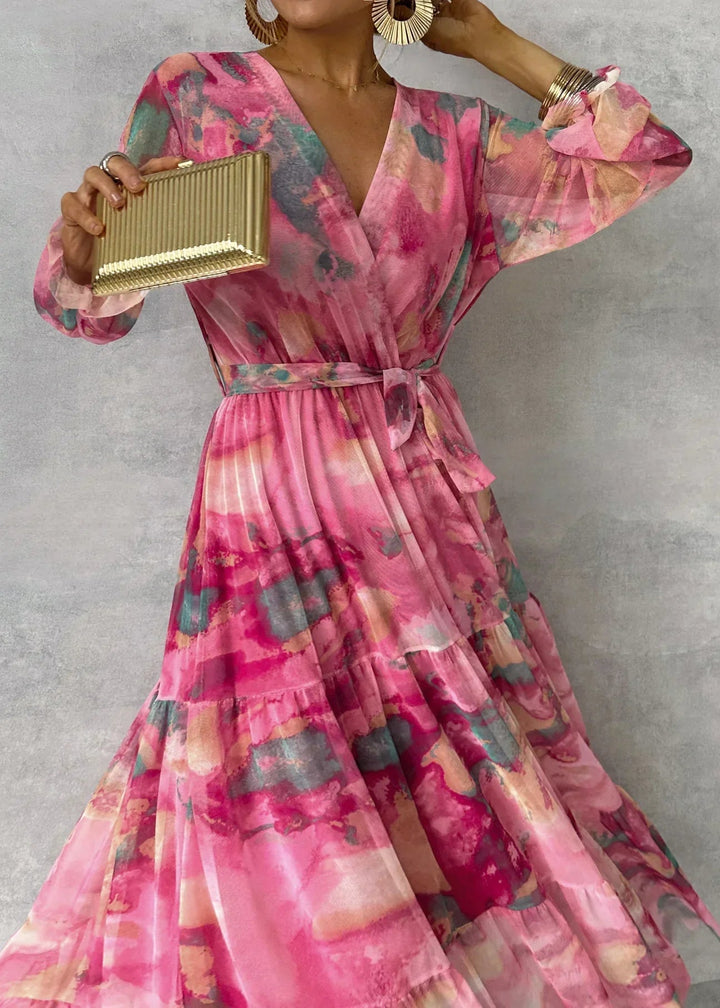 Sylwia | Damska Letnia Sukienka Maxi w Kwiaty