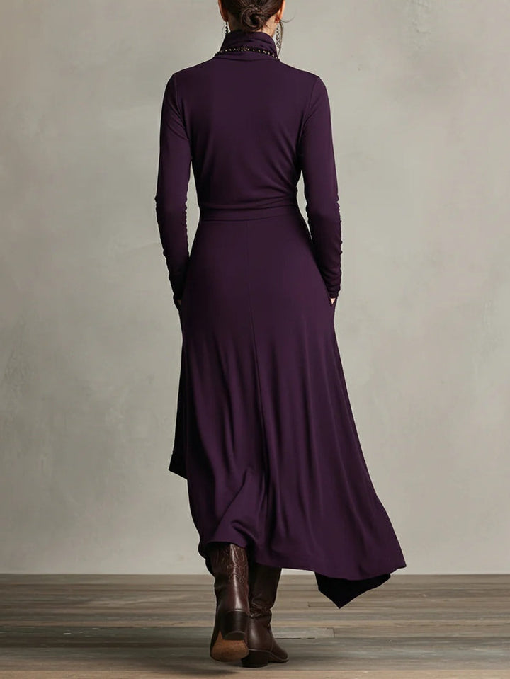 Felicja | Damska Elegancka Drapowana Sukienka Maxi