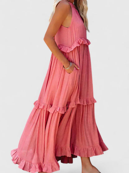 Kamila | Damskie Eleganckie Drapowane Sukienka Maxi