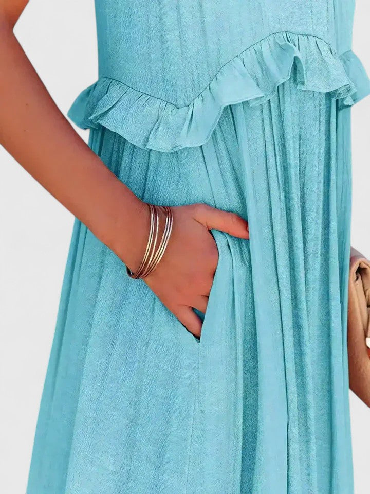 Kamila | Damskie Eleganckie Drapowane Sukienka Maxi