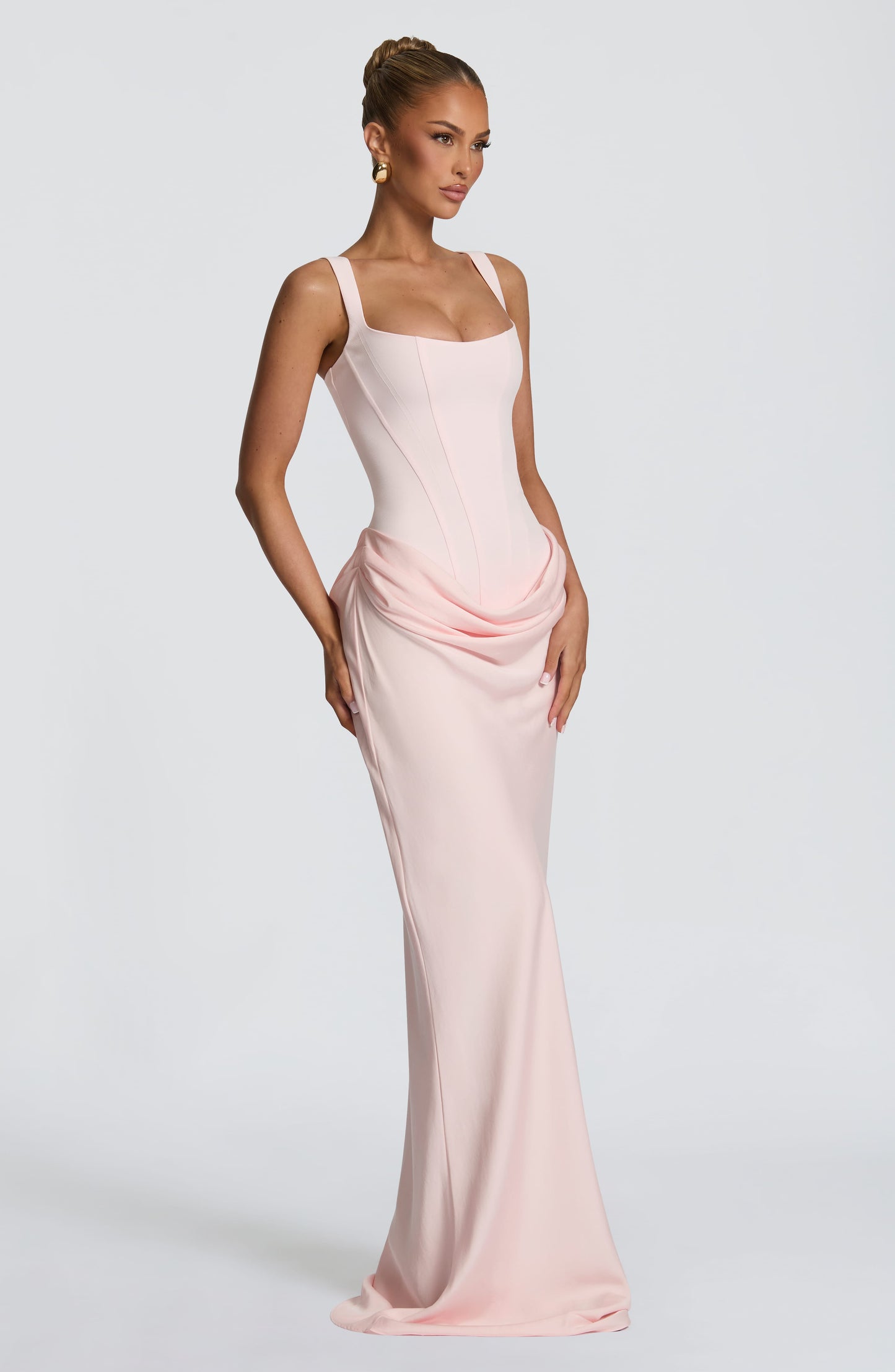 Liliana | Damskie Elegancka Drapowana Sukienka Wieczorowa
