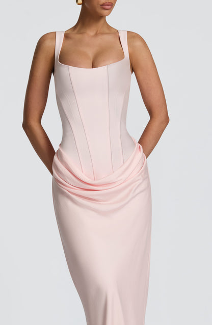 Liliana | Damskie Elegancka Drapowana Sukienka Wieczorowa