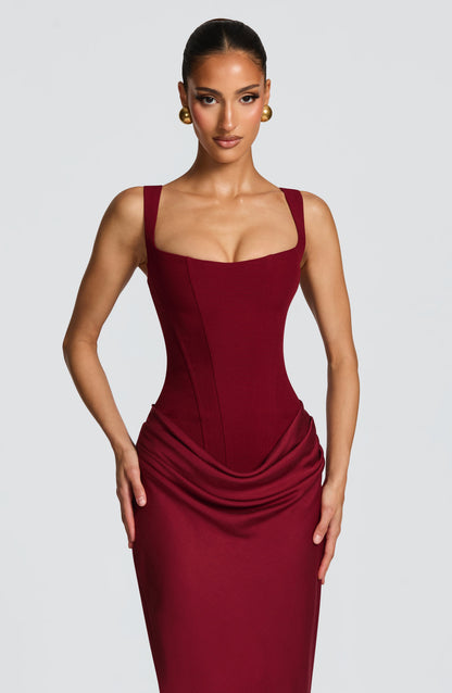 Liliana | Damskie Elegancka Drapowana Sukienka Wieczorowa