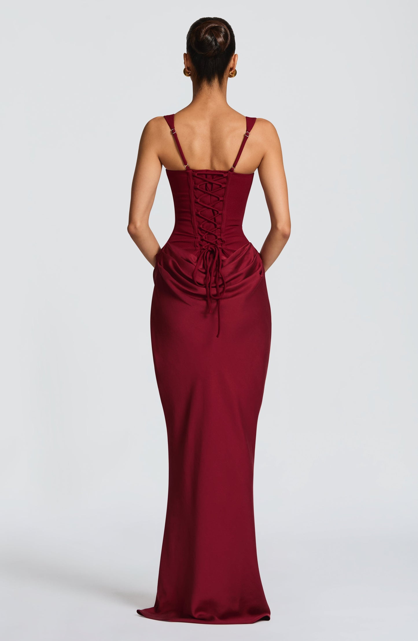 Liliana | Damskie Elegancka Drapowana Sukienka Wieczorowa