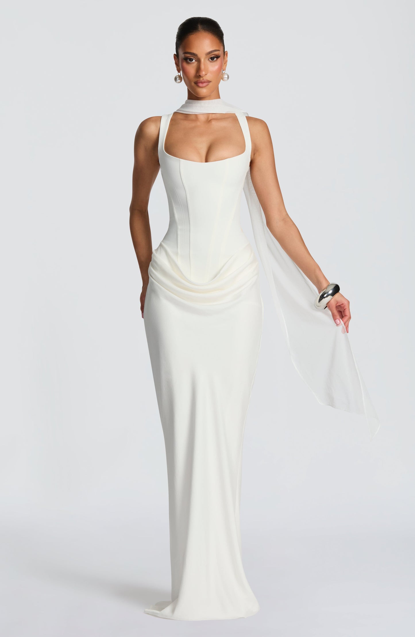 Liliana | Damskie Elegancka Drapowana Sukienka Wieczorowa