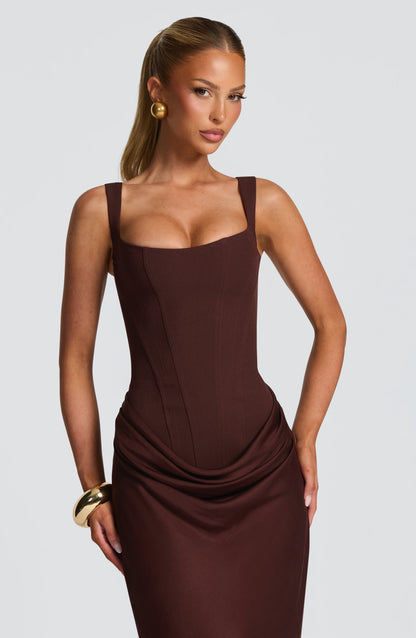 Liliana | Damskie Elegancka Drapowana Sukienka Wieczorowa