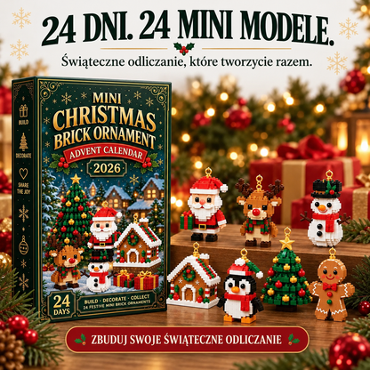 Kalendarz Adwentowy z 24 Mini Ozdobami z Klocków