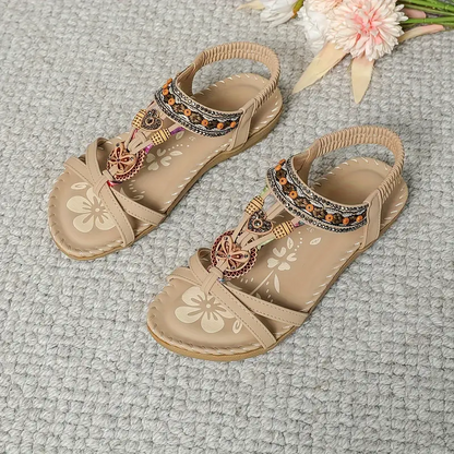 Cosima | Damska Letnie Ortopedyczne Boho Sandały