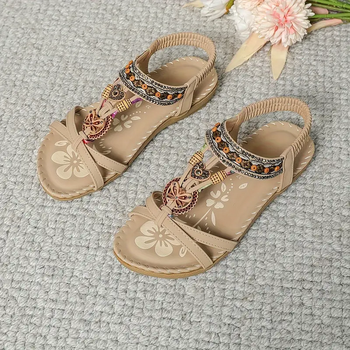 Cosima | Damska Letnie Ortopedyczne Boho Sandały