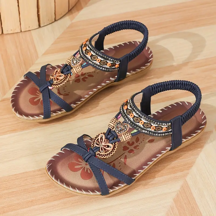 Cosima | Damska Letnie Ortopedyczne Boho Sandały