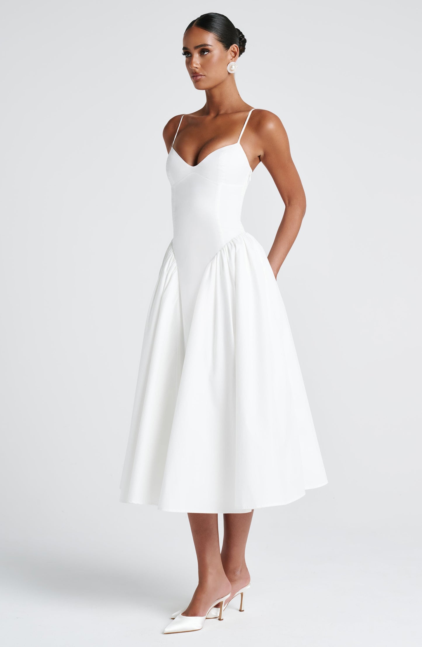 Maria | Damskie Elegancka Sukienka Weselna Midi