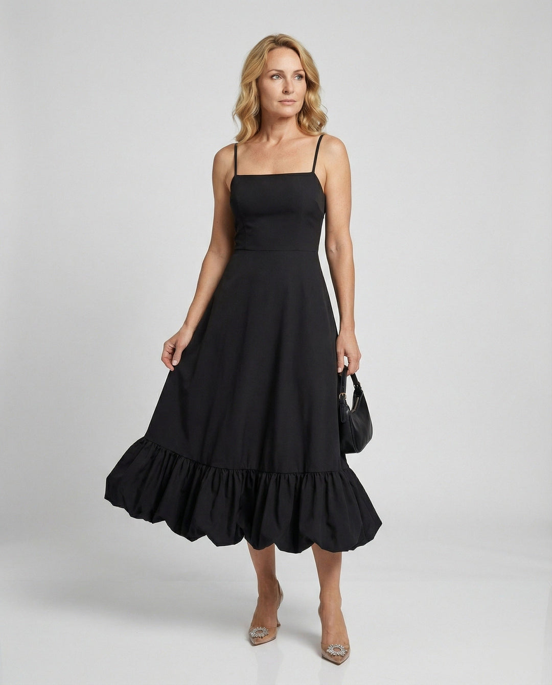 Noelle | Damska Elegancka Sukienka Midi na Wesele