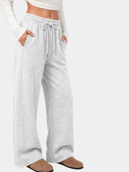Urszula | Damskie Luźne Szerokie Spodnie Dresowe