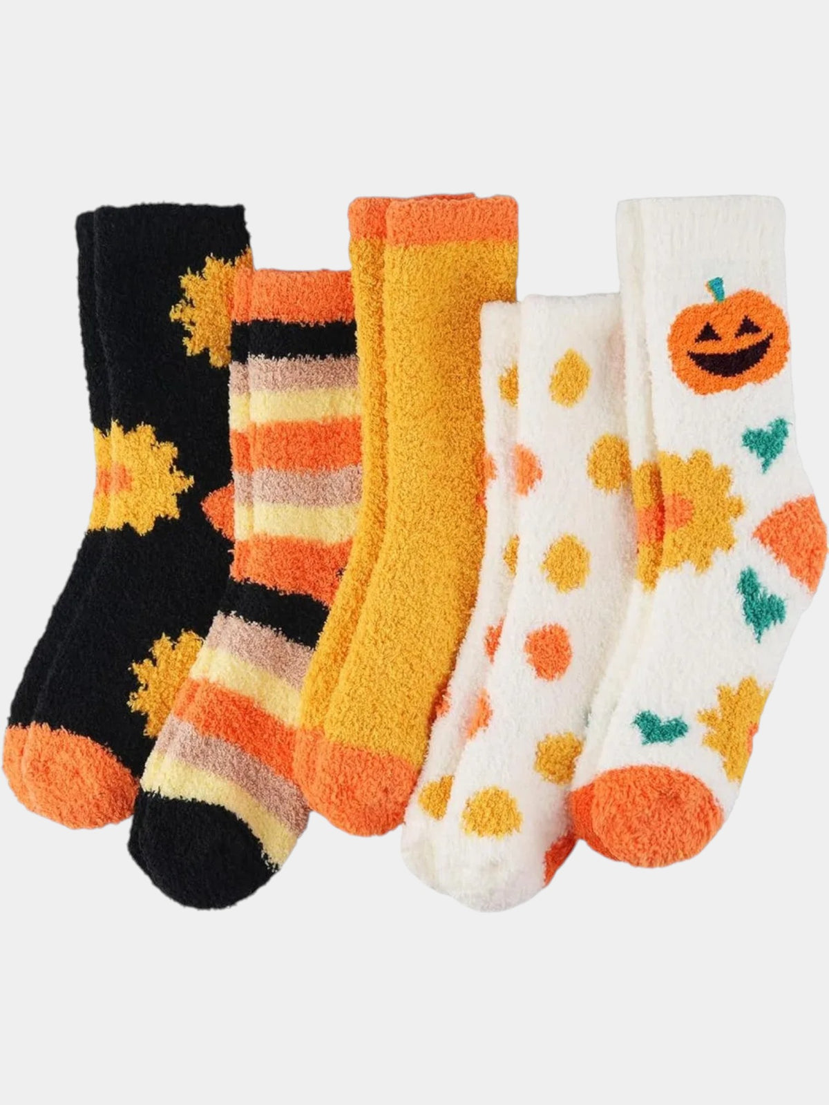Danuta | Damskie Miękkie Pluszowe Skarpety Halloween