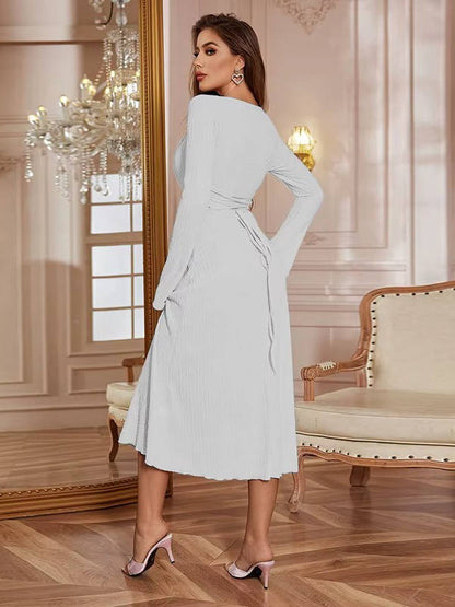 Wiesława | Damska Elegancka Sukienka Midi Na Wesele