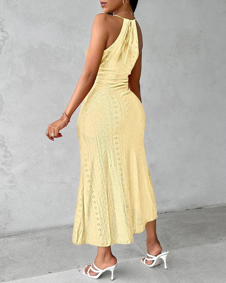 Laura | Damska Letnia Szyja Halter Sukienka Maxi