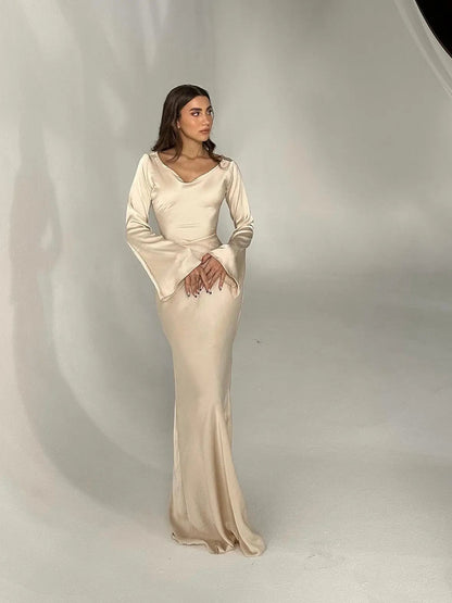 Pola | Damskie Eleganckie Długie Sukienka Maxi