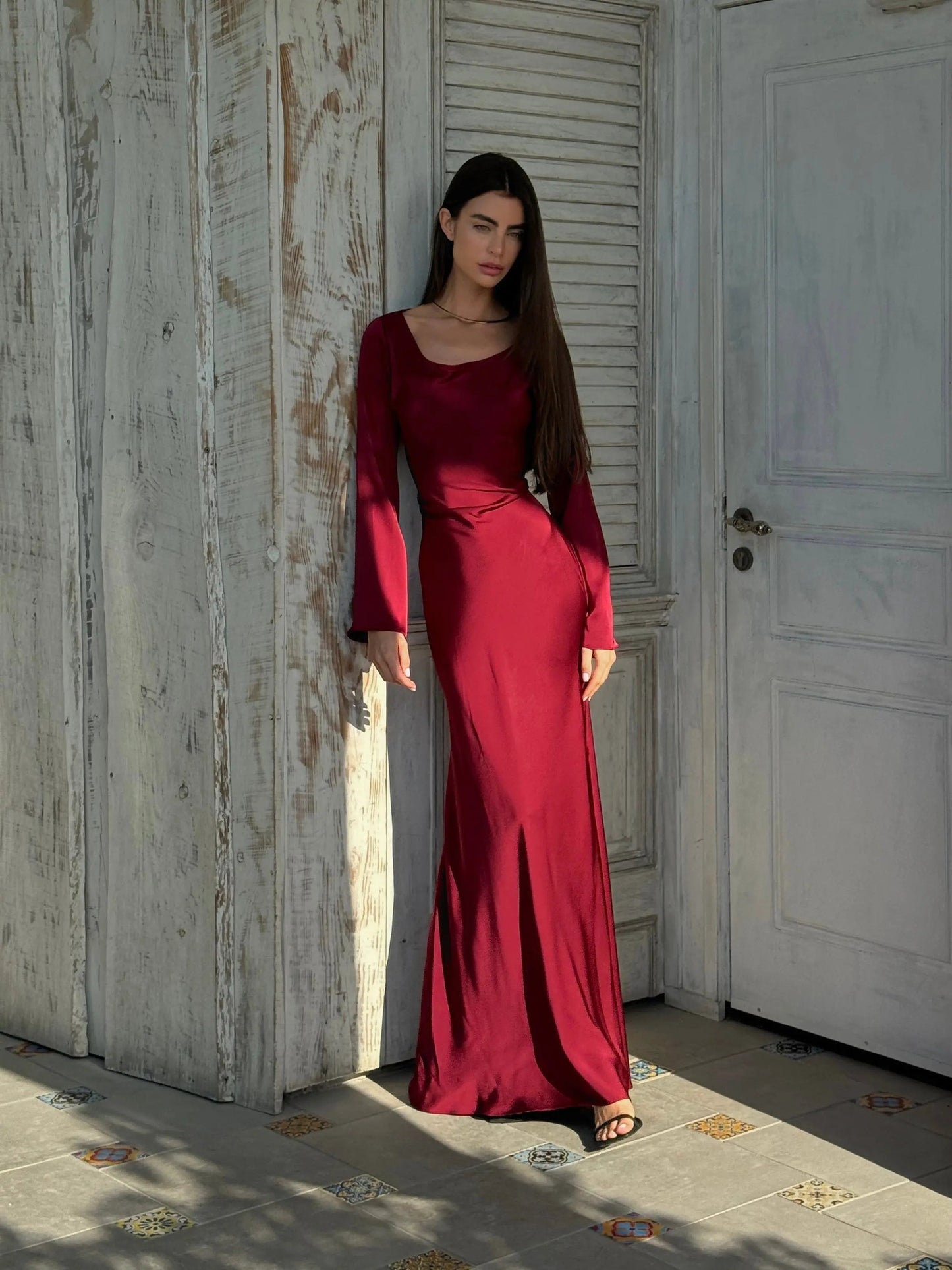 Pola | Damskie Eleganckie Długie Sukienka Maxi