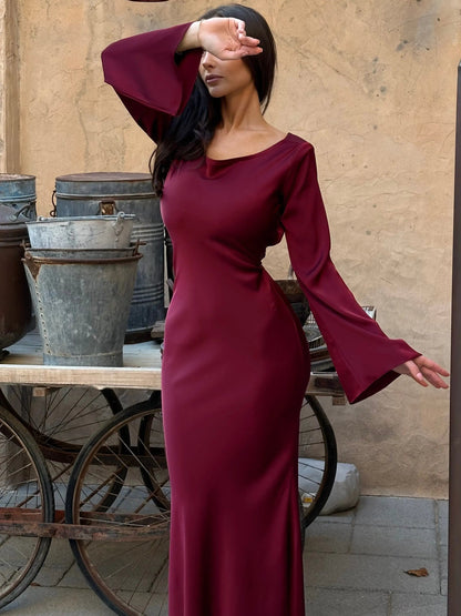 Pola | Damskie Eleganckie Długie Sukienka Maxi