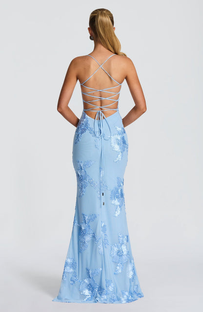 Katarzyna | Damska Sukienka na studniówkę Maxi ze Spaghetti Straps