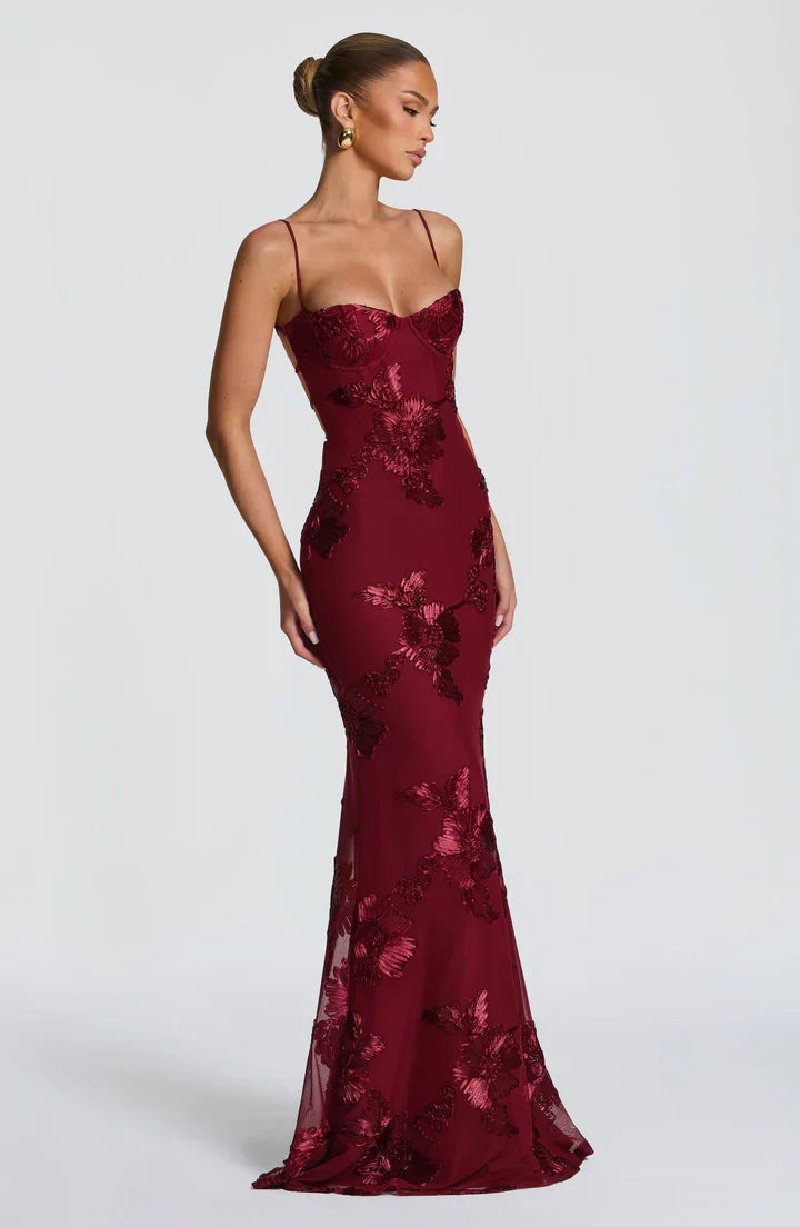 Katarzyna | Damska Sukienka na studniówkę Maxi ze Spaghetti Straps