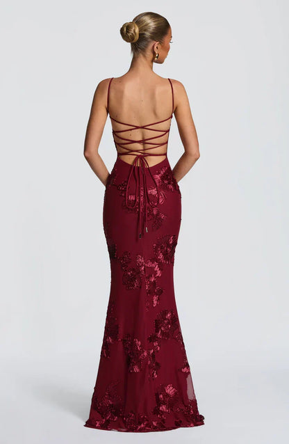 Katarzyna | Damska Sukienka na studniówkę Maxi ze Spaghetti Straps