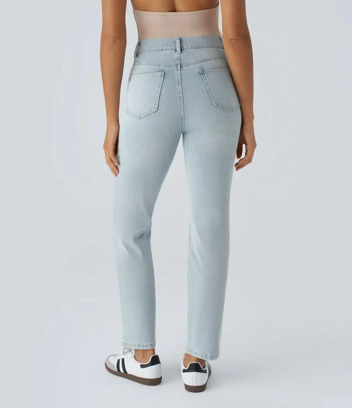 Kinga | Damskie Wygodne Elastyczne Jeansy Straight Leg