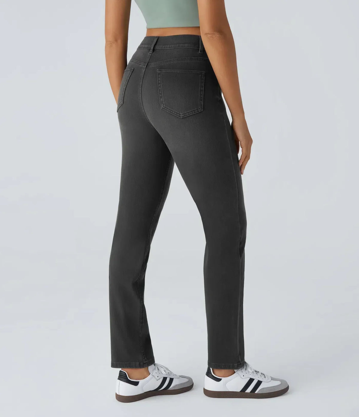 Kinga | Damskie Wygodne Elastyczne Jeansy Straight Leg