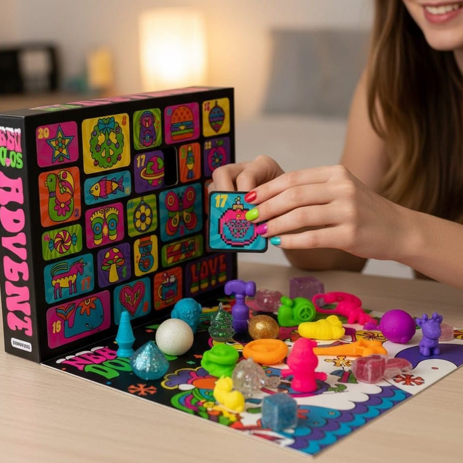 Kolorowy Kalendarz Adwentowy ze Squishy Zabawkami